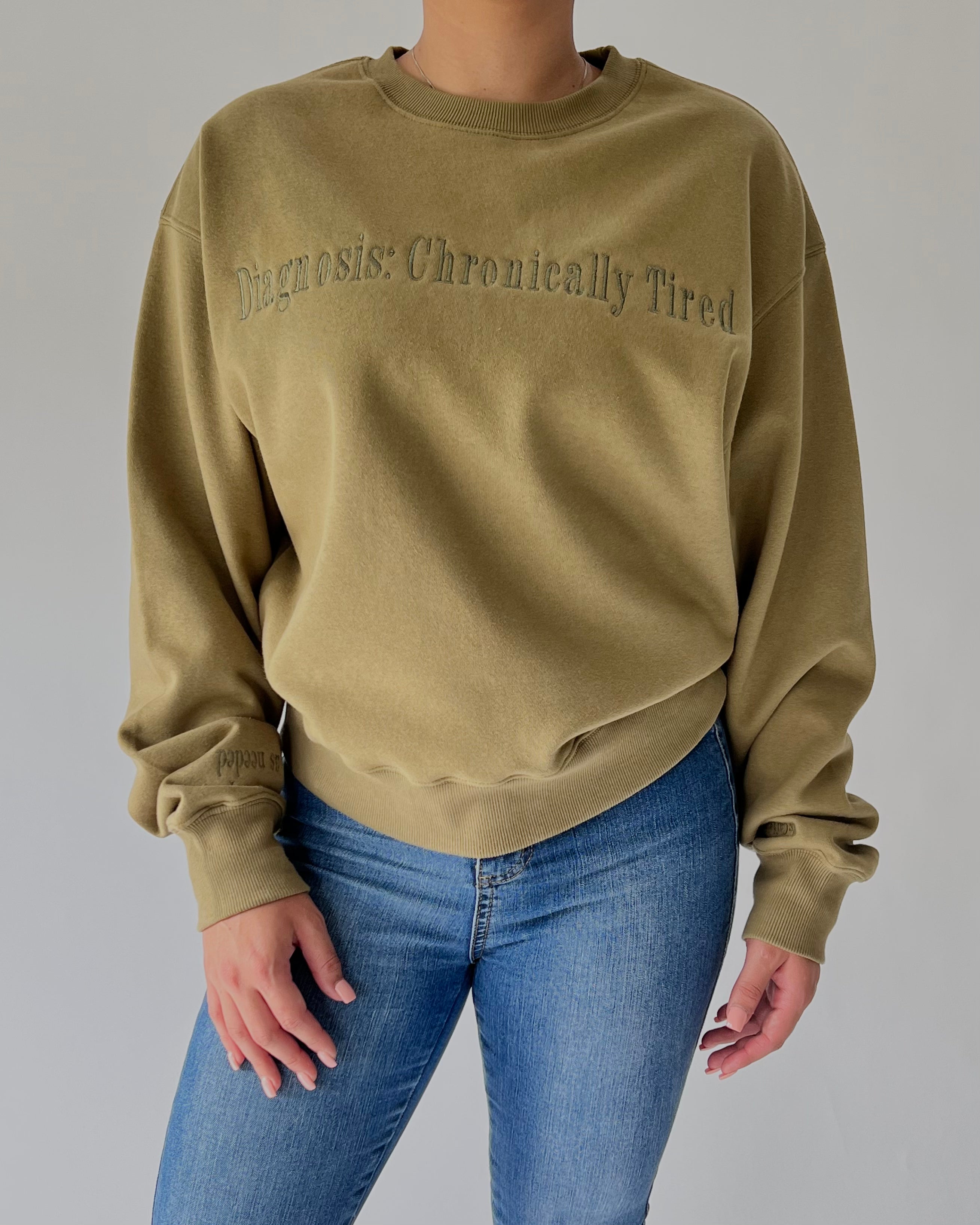 Diagnosis: Chronically Tired Oversized Crewneck